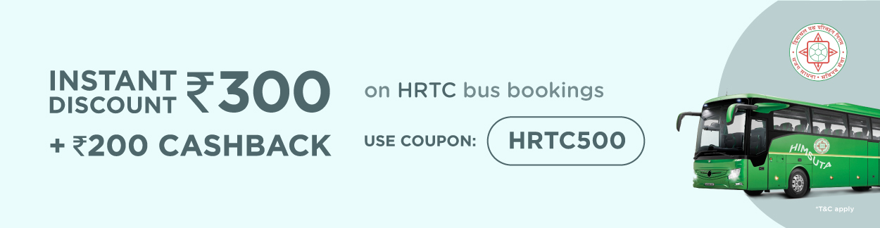 Use Coupon Code HRTC500: Get Upto ₹300 Discount + ₹200 Cashback | AbhiBus