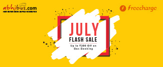 July Flash Sale - Upto Rs.200 Off on Bus Booking using Freecharge July Flash Sale - Upto Rs.200 Off on Bus Booking using Freecharge