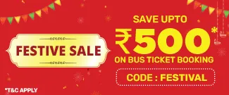 Festive Sale: Save Rs.500 on your bus bookings