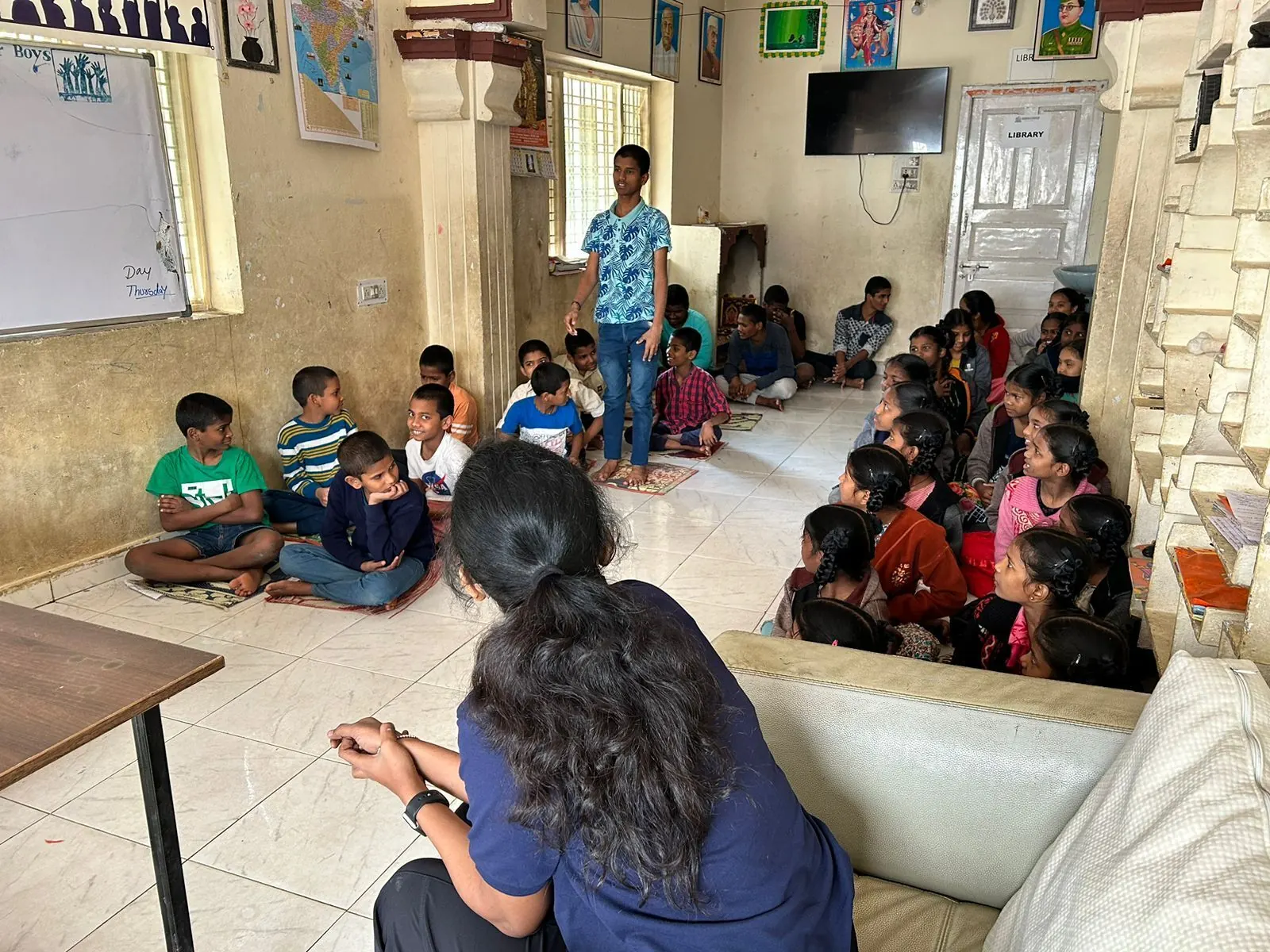 Children gathered for a CSR activity