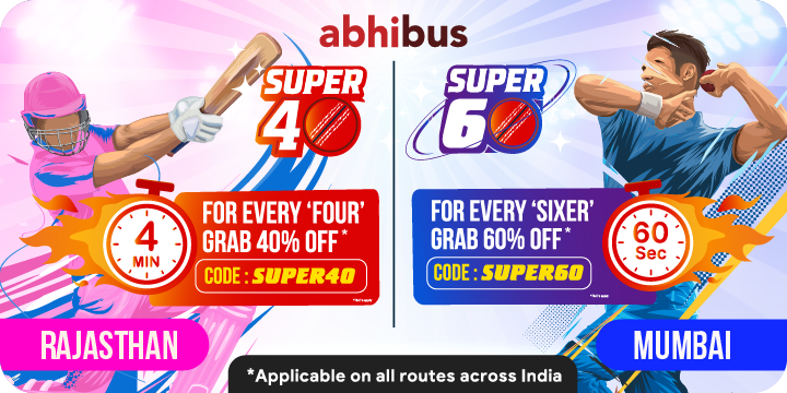 Get up to Rs. 600 Off on your booking | For every FOUR or SIX