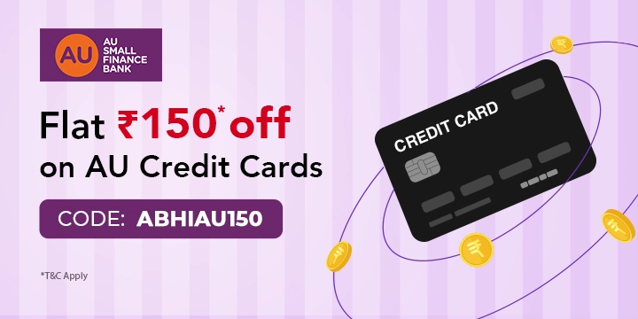 Flat Rs.150 off with AU Bank Credit Card