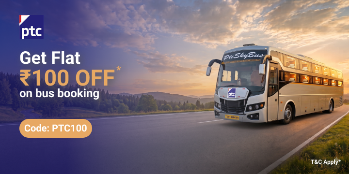Get Flat Rs.100 OFF on PTC SkyBus Bookings