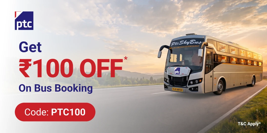 Get Flat Rs.100 OFF on PTC SkyBus Bookings