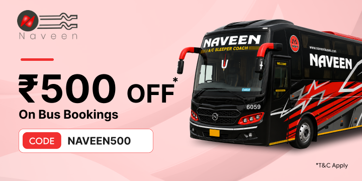 Get Flat Rs.500 OFF on Naveen Transport (Durg) Bus Bookings