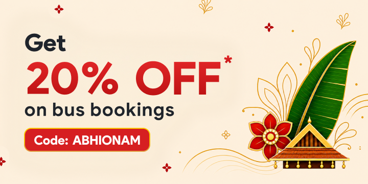 Get 20% OFF Up to Rs.250 + 20% Cashback Up To Rs.250 on Bus Bookings