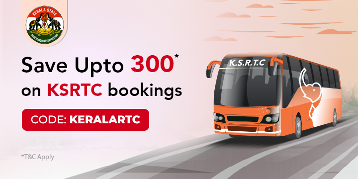 Save upto Rs.300 on your KSRTC bookings