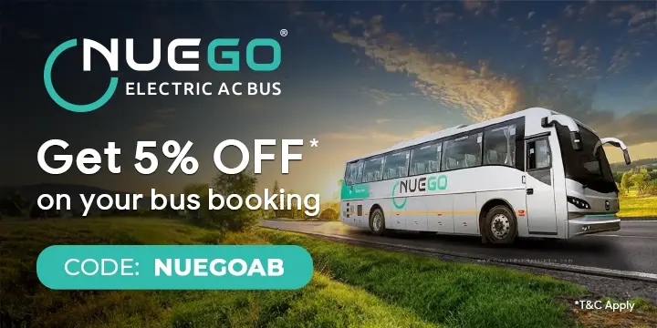 Get 5% OFF* on Nuego Bus bookings