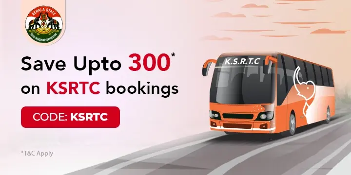 Save upto Rs.300 on KSRTC bookings
