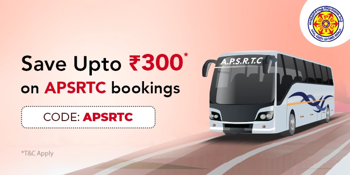 Save upto Rs.300 on APSRTC bookings