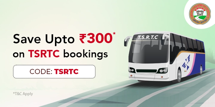Save upto Rs.300 on TSRTC bookings