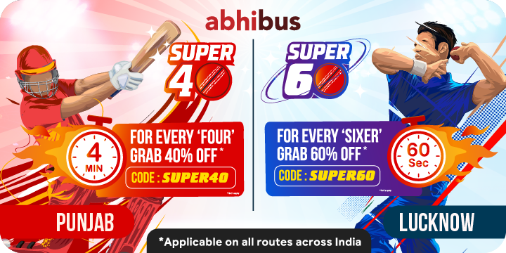 Get up to Rs. 600 Off on your booking | For every FOUR or SIX