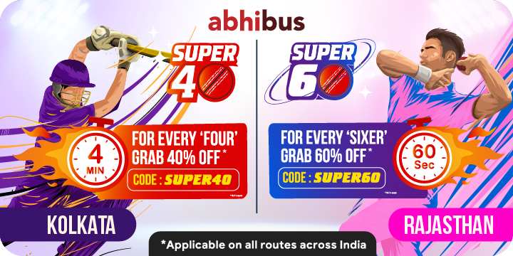 Get up to Rs. 600 Off on your booking | For every FOUR or SIX