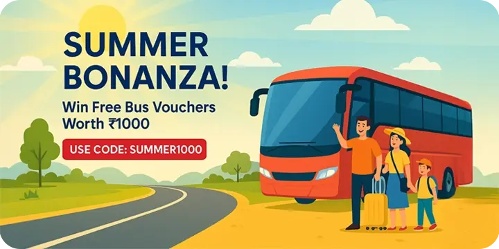 Summer Bonanza : Win Free Bus Vouchers up to ₹1000!