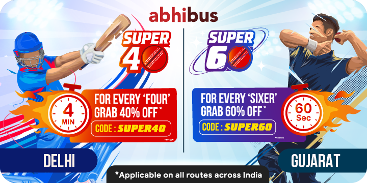 Get up to Rs. 600 Off on your booking | Delhi vs Gujarat