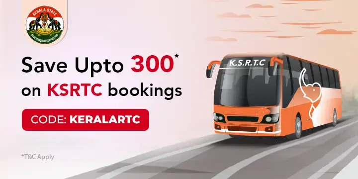 Save upto Rs.300 on KSRTC bookings