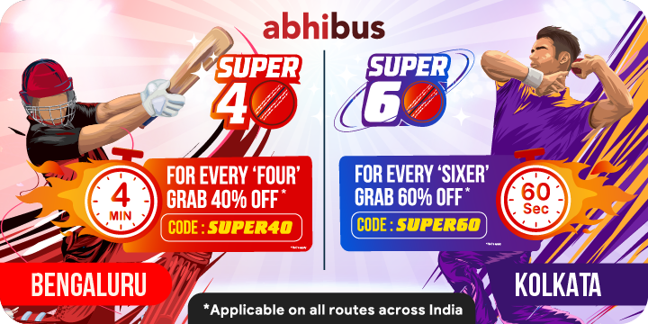 Get up to Rs. 600 Off on your booking |  Bengaluru vs Kolkata 