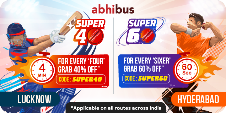Get up to Rs. 600 Off on your booking | Lucknow vs Hyderabad