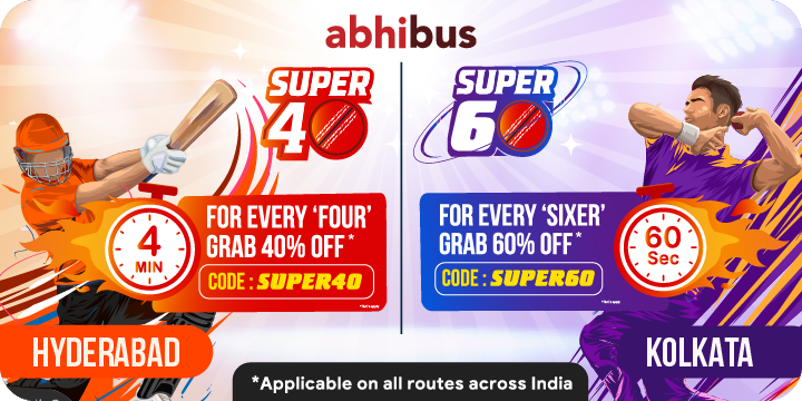 Get up to Rs. 600 Off on your booking | Hyderabad vs Kolkata	