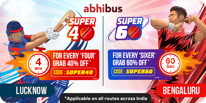 Get up to Rs. 600 Off on your booking | Lucknow vs Bangalore