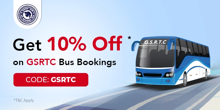 Save upto Rs.300 on GSRTC bookings
