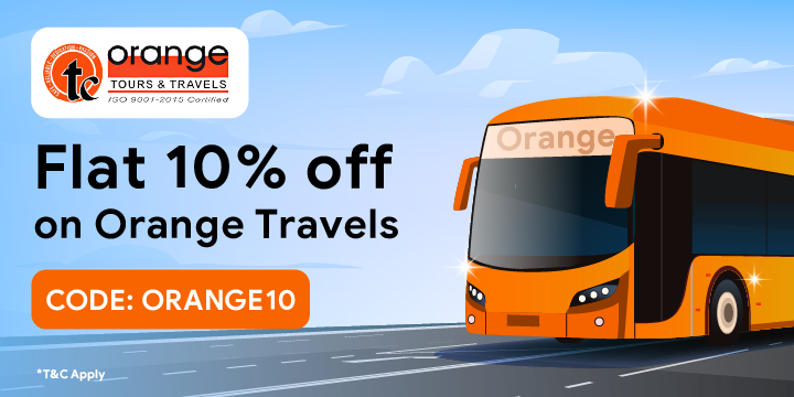 Get EXTRA 10% off INSTANTLY on Orange Travels