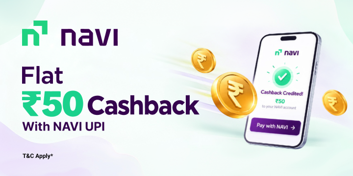 Get Cashback with Navi UPI on AbhiBus