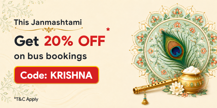 Get 20% OFF Up To Rs.250 + 20% Cashback Up To Rs.250 on Bus Bookings